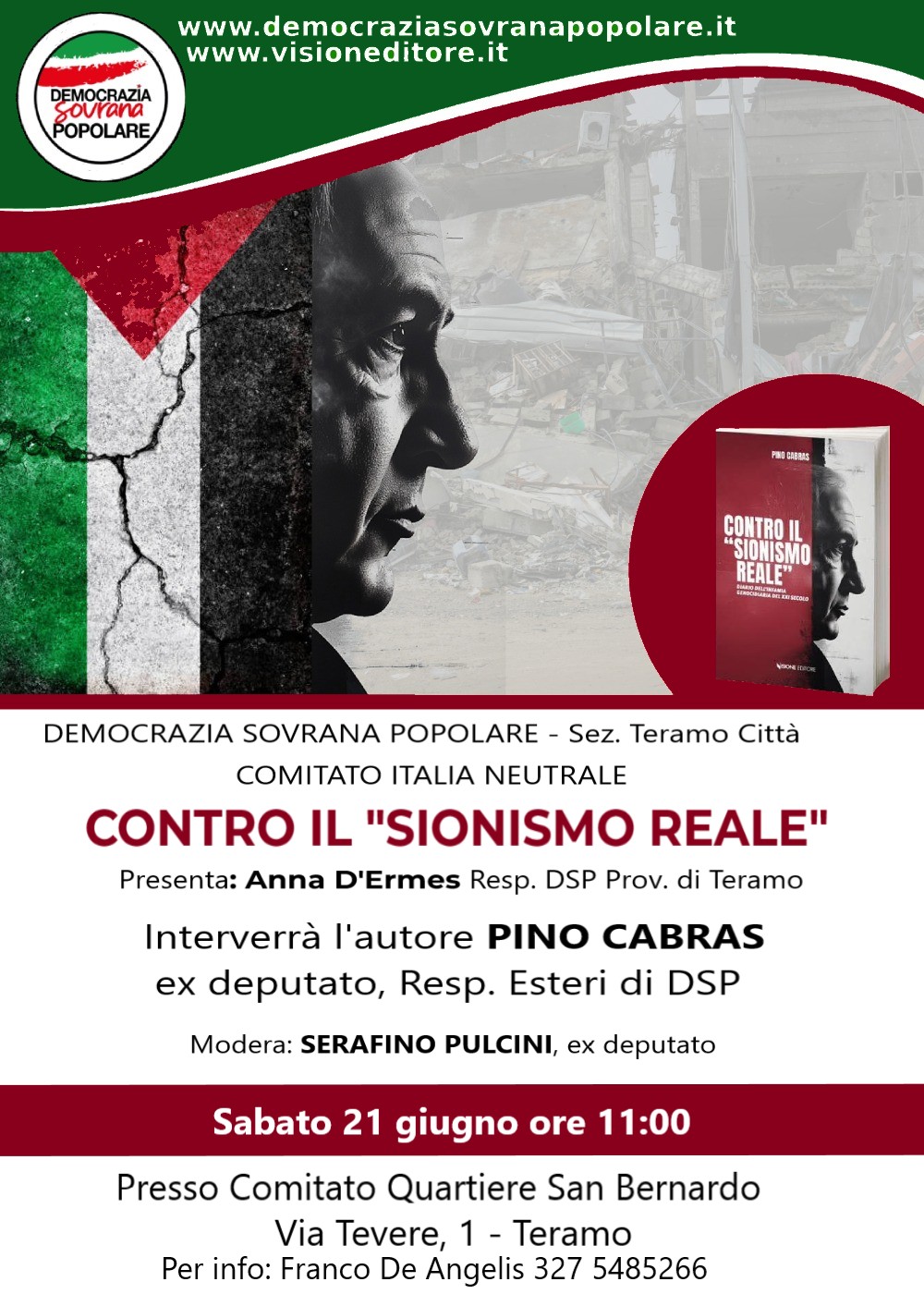 PINO CABRAS - CONTRO IL SIONISMO REALE